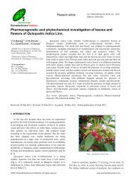 Pharmacognostic and phytochemical investigation of leaves and ...