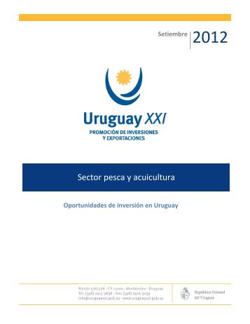 Sector pesca y acuicultura - Uruguay XXI