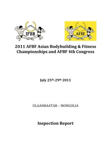 2011 AFBF Asian Bodybuilding & Fitness Championships and AFBF