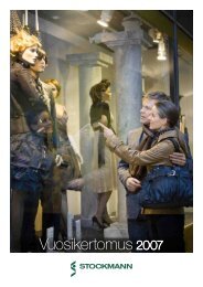 Vuosikertomus 2007 - Stockmann Group