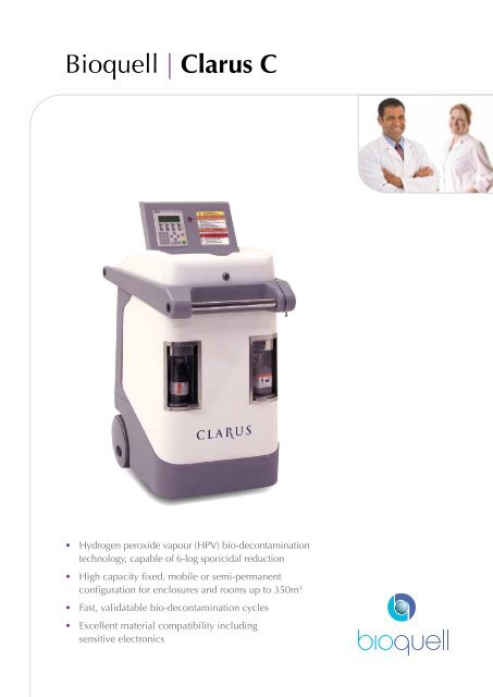 Room decon - external gassing (Bioquell Clarus C) - CapellaScience