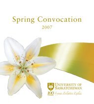 Spring Convocation - Students - University of Saskatchewan