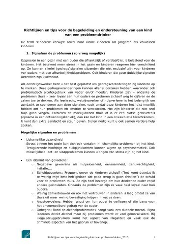 Richtlijnen en tips voor de begeleiding en ondersteuning ... - Vad.be