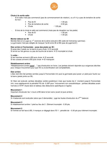 Code Division 5 - FÃ©dÃ©ration francophone de Gymnastique