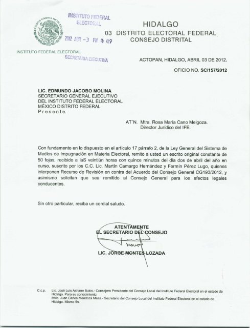 jtg-088-2012 (1) escrito inicial - Colaboracion IFE - Instituto Federal ...