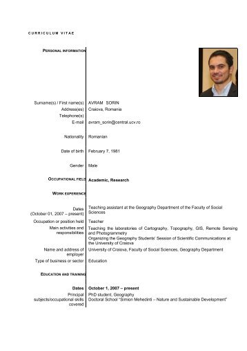 Asist. univ. drd. AVRAM SORIN - Annals of the University of Craiova