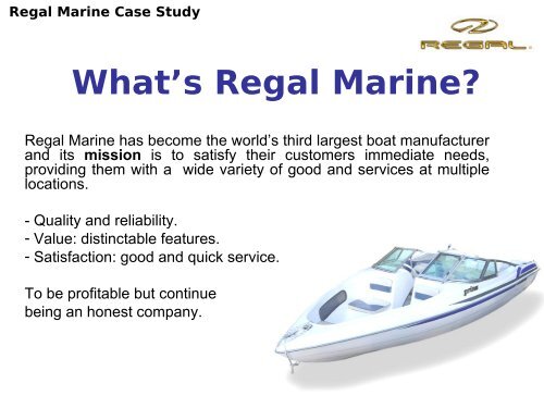 What S Regal Marine