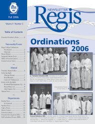 Fall 2006 Newsletter - Regis College