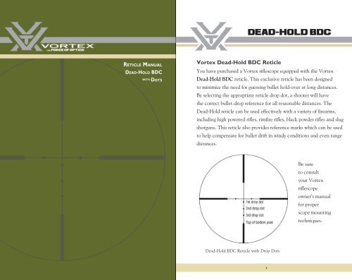 Vortex Bdc Reticle Chart