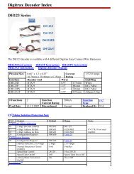 Decoder Specification Sheet - Digitrax, Inc.