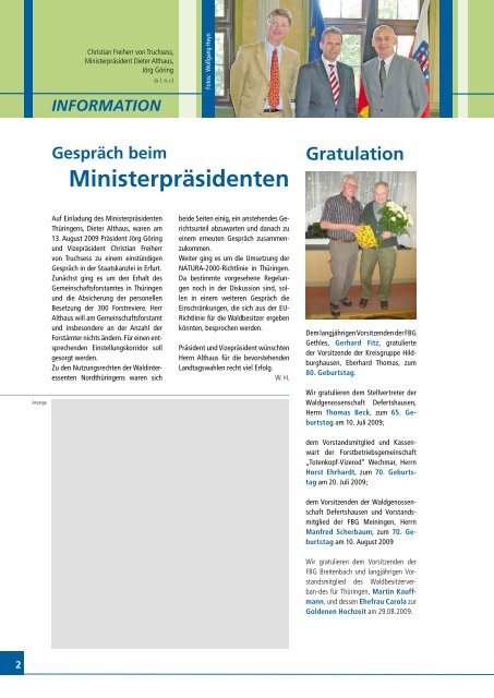 download zeitung nr.4, 2009 - WALDBESITZERVERBAND FÃR ...