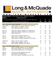 pa rental rates - Long & McQuade