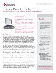 Intrusion Prevention System (IPS) - Network Infrastructure - Enterasys