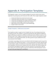 Appendix A: Participation Templates