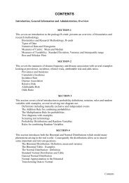 CONTENTS - Department of Mathematics and Statistics - University ...