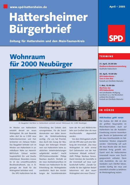 Hattersheimer BÃ¼rgerbrief - SPD Main-Taunus