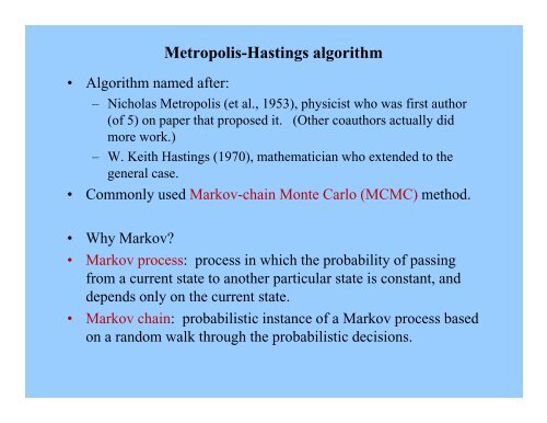 Metropolis-Hastings algorithm