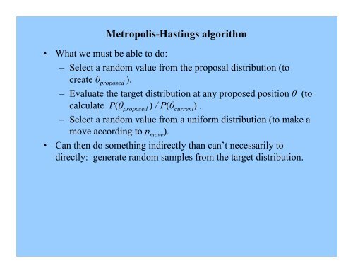 Metropolis-Hastings algorithm