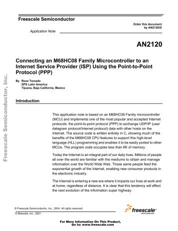 AN2120: Connecting an M68HC08 Family ... - Eckhard Gosch