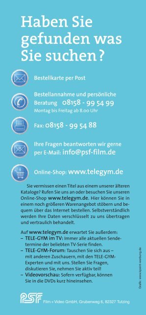 DVDs fÃ¼r Fitness und Gesundheit 1/2012 - Tele-Gym