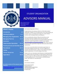 Advisor Manual (pdf) - Student Affairs - Penn State University