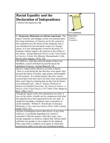 Racial Equality and the Declaration of Independence - Mark Saiki