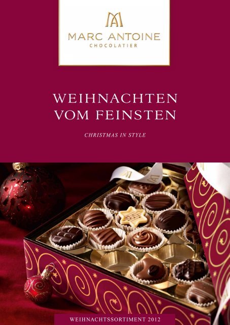 Weihnachtskatalog 2012 - Marc Antoine