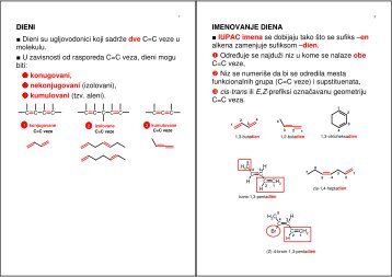 DIENI Dieni su ugljovodonici koji sadrÅ¾e dve C=C veze u molekulu ...