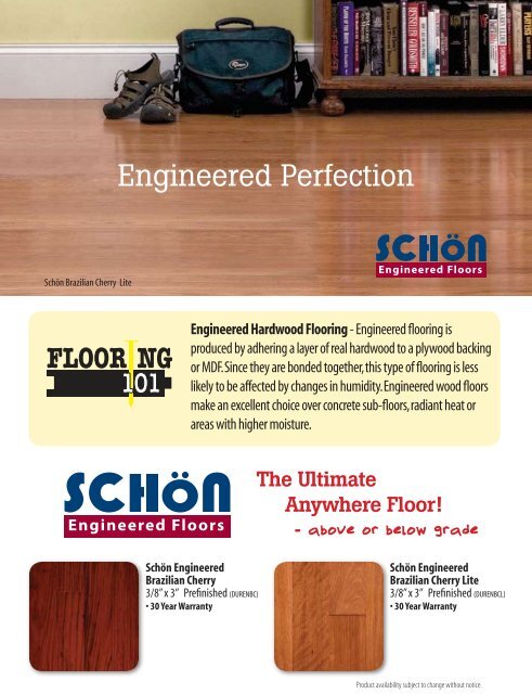 Schön Engineered Catalog Page - Lumber Liquidators