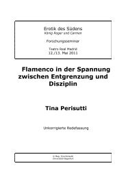 Flamenco in der Spannung zwischen Entgrenzung und Disziplin