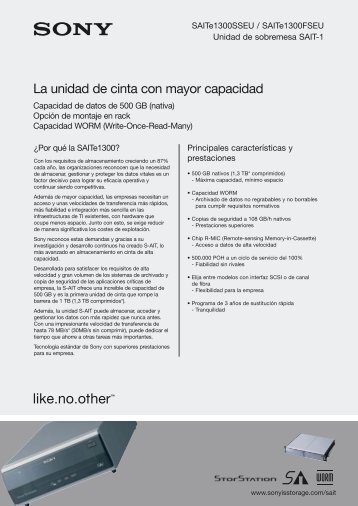 La unidad de cinta con mayor capacidad