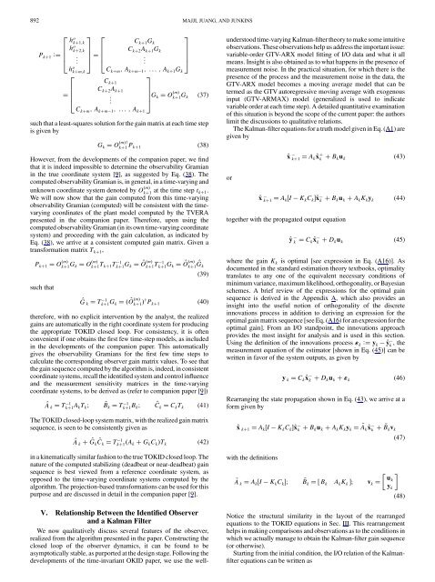 Observer/Kalman-Filter Time-Varying System Identification - AIAA