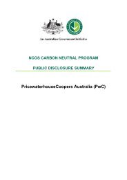 PricewaterhouseCoopers Australia (PwC) - Low Carbon Australia