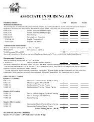 ASSOCIATE IN NURSING ADN - Pierce College - Ctc.edu