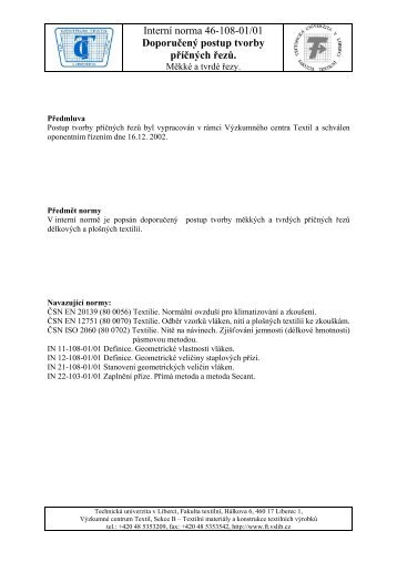 dokument PDF - Centrum Textil - Technická univerzita v Liberci