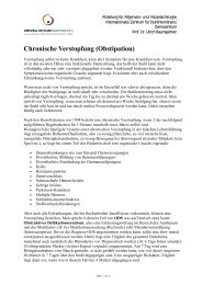 Chronische Verstopfung (Obstipation)