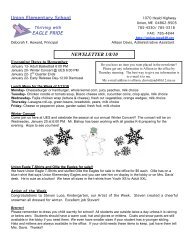 NEWSLETTER 1/8/10 - MSAD #40