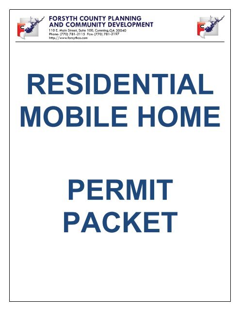 New Mobile Homes - Forsyth County Government