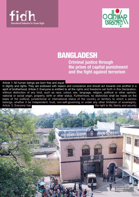 BANGLADESH: Criminal justice through the prism of capital ... - FIDH