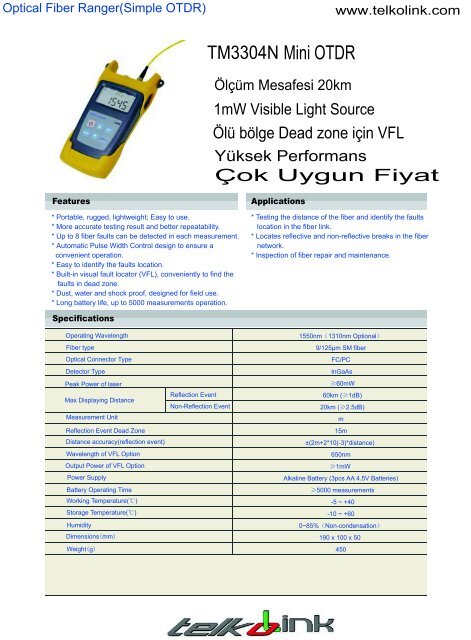 Telkolink | Mini OTDR , Uygun Fiyat