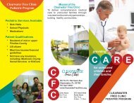 Pediatric Brochure - the Clearwater Free Clinic
