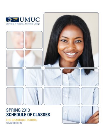 Spring 2013 SCHEDULE OF CLASSES - University of Maryland ...