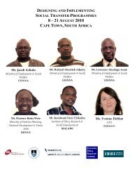 Cape Town, South Africa - Economic Policy Research Institute [EPRI]