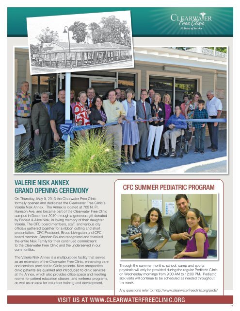 CFC Summer Newsletter 2014 - the Clearwater Free Clinic