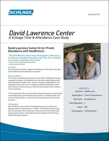 David Lawrence Center - Security Technologies