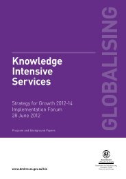 Knowledge Intensive Services - DMITRE - SA.Gov.au