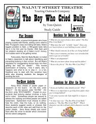 The Boy Who Cried Bully - Walnut Street Theatre