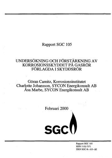 SGC Rapport 105 UndersÃƒÂ¶kning och fÃƒÂ¶rstÃƒÂ¤rkning av ...