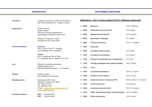 Programme scientifique - Symbios