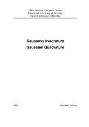 Gaussovy kvadratury Gaussian Quadrature